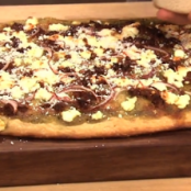 Salsa Verde Pizza with Goat Cheese and Bacon