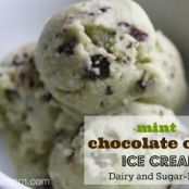 Mint Chocolate Chip Ice Cream (dairy-free with sugar-free option)