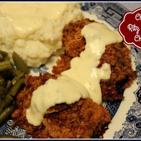 Cheesy Ritz Cracker Chicken!