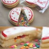 New Years Confetti Clock Cookies