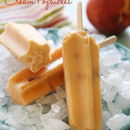 Peaches and Cream Popsicles
