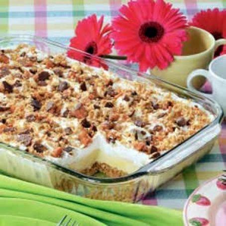 Candy Bar Freezer Dessert Recipe