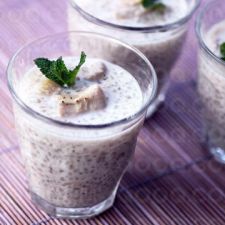 Auntie Lisa's suafa'i  (Samoan tapioca pudding w/bananas and coconut cream)