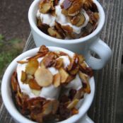 ice cream - coffee ice cream with salty - sweet almonds