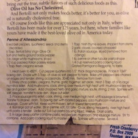 Penne D'Allessandria