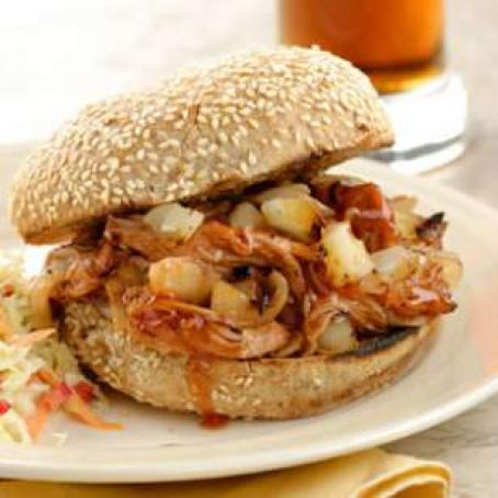 Barbecued Chipotle-Marinated Pork Sandwiches