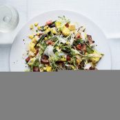 Sweet Corn Salad with Pancetta and Mushrooms