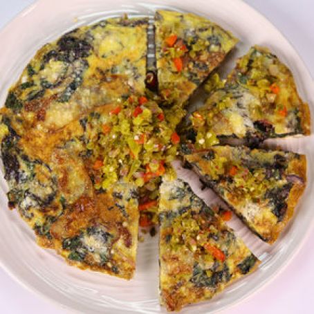 Mario Batali's Swiss Chard Frittata with Calabrese Bomba