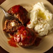 Cheese Stuffed Mini Meat Loaves