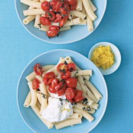 Roasted Cherry Tomato and Ricotta Pasta Salad