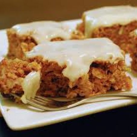 Carrot Bars with cream cheese icing