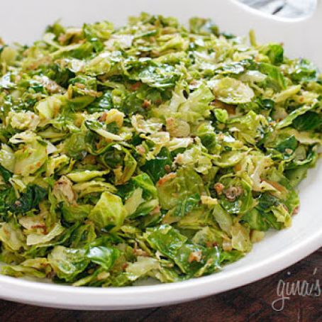 Saute'ed Brussel sprouts with Pancetta