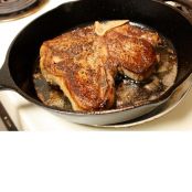 Pangrilled Rib-Eye Steak with Mustard-Beer Sauce