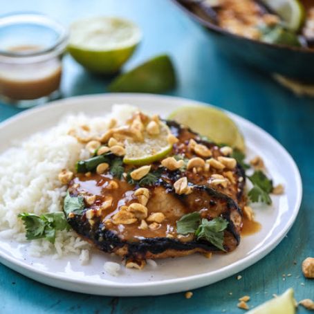 Thai Pork Chops with Coconut Rice