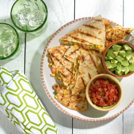  Spicy Shrimp and Corn Quesadillas