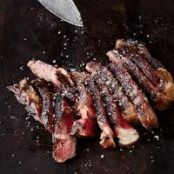 Rib Eye with Brussels Sprouts and Stout Cream Sauce