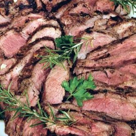 Grilled Leg of Lamb with Rosemary, Garlic, and Mustard
