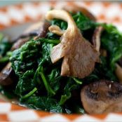 SAUTEED SPINACH w/MUSHROOMS