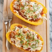 Lasagna Stuffed Spaghetti Squash