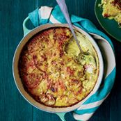 Triple-Cheese Curried Cauliflower Gratin