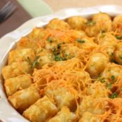 Meat load tater tot casserole
