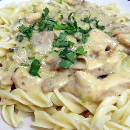 Chicken and Leek Stroganoff