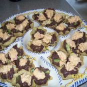 SPICY BLACK BEANS AND AVOCADO CANAPES