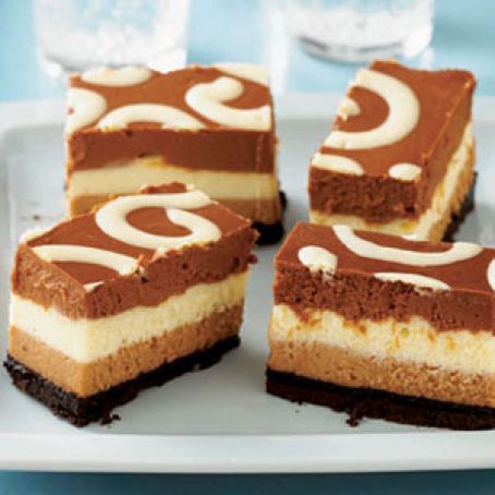 Triple Chocolate Cheesecake Bars