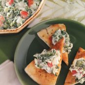 Hot Spinach Spread with Pita Chips