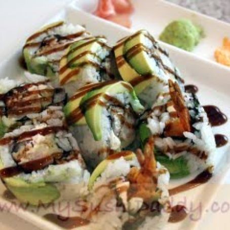 Green Dragon Shrimp Tempura Sushi Roll