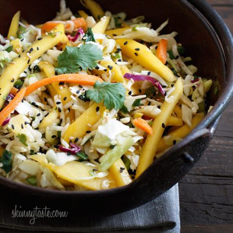 Asian Cabbage Mango Slaw