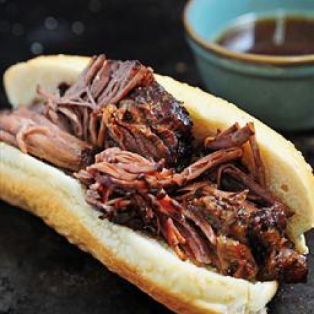 Balsamic Roast Beef French Dip Sandwich