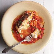 SEA BASS - Seared Chilean Sea Bass with Puttanesca Sauce