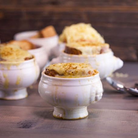 French Onion Soup/Roasted Garlic Croutons