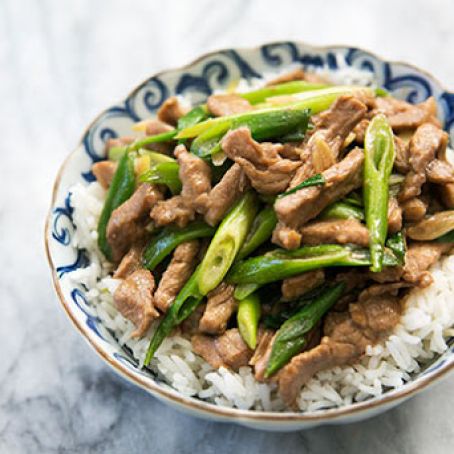 Pork Stir Fry with Green Onion