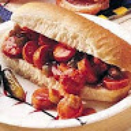 Sloppy Hot Dogs