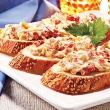 Creamy Artichoke Bruschetta