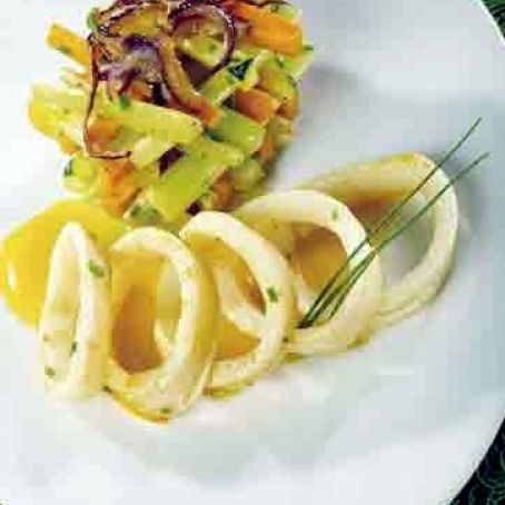 Cuttlefish with Vegetables and Saffron