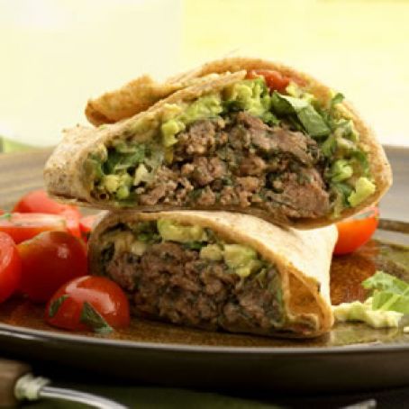 Southwestern Beef & Bean Burger Wrap