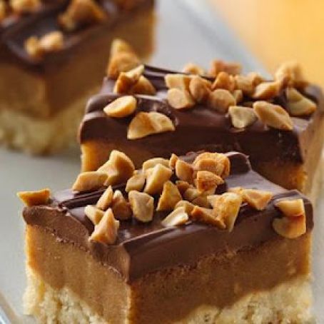 Chewy Peanut Butter-Caramel Bars