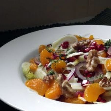 Fennel, Orange, Walnut, and Pomegranate Salad