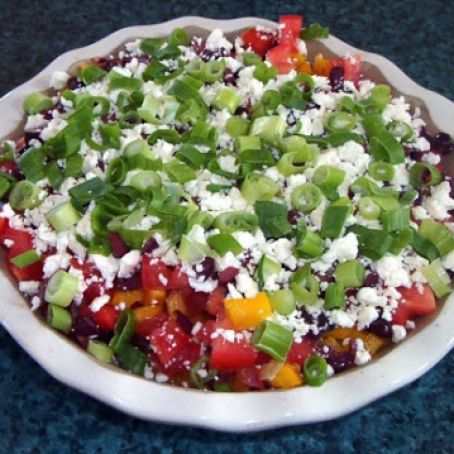 Greek Layered Dip With Pita Crisps