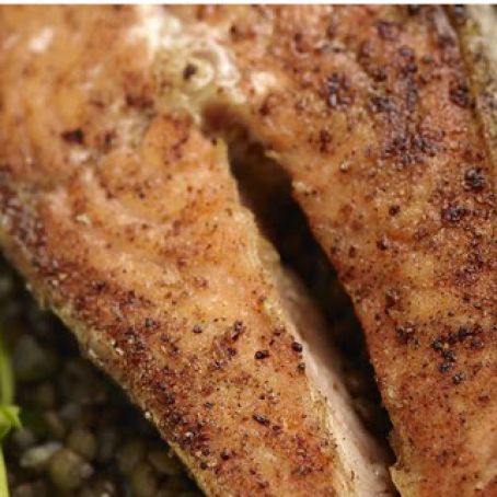 Seared Salmon with Moroccan Crust