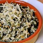 Spinach & garlic parmesan rice