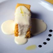 OVEN BAKED CHEESY POLENTA w/OKRA