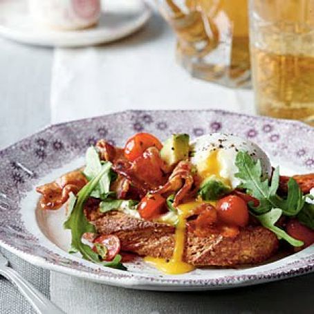BLT Benedict with Avocado-Tomato Relish