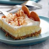 Layered Coconut Cream Cheesecake Bars