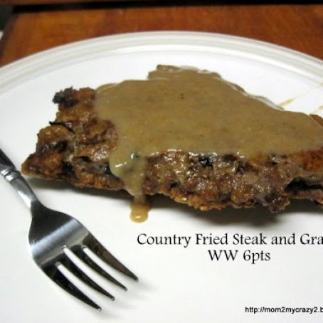 Country Fried Steak and Gravy (WW 6pts)