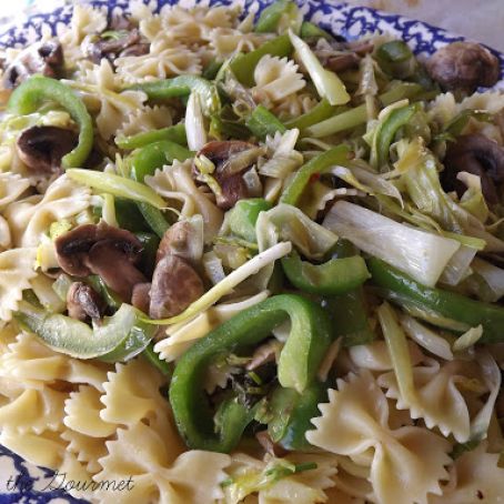 Bowties with Scallions