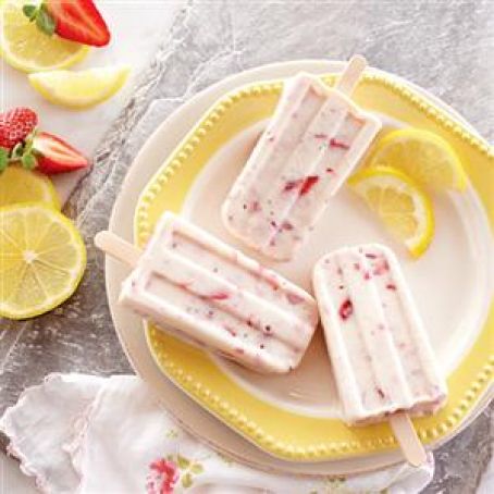 Frozen Strawberry Lemonade Pops